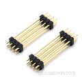Cabeçalho de pino de 2,54 mm, fileira dupla, preto reto